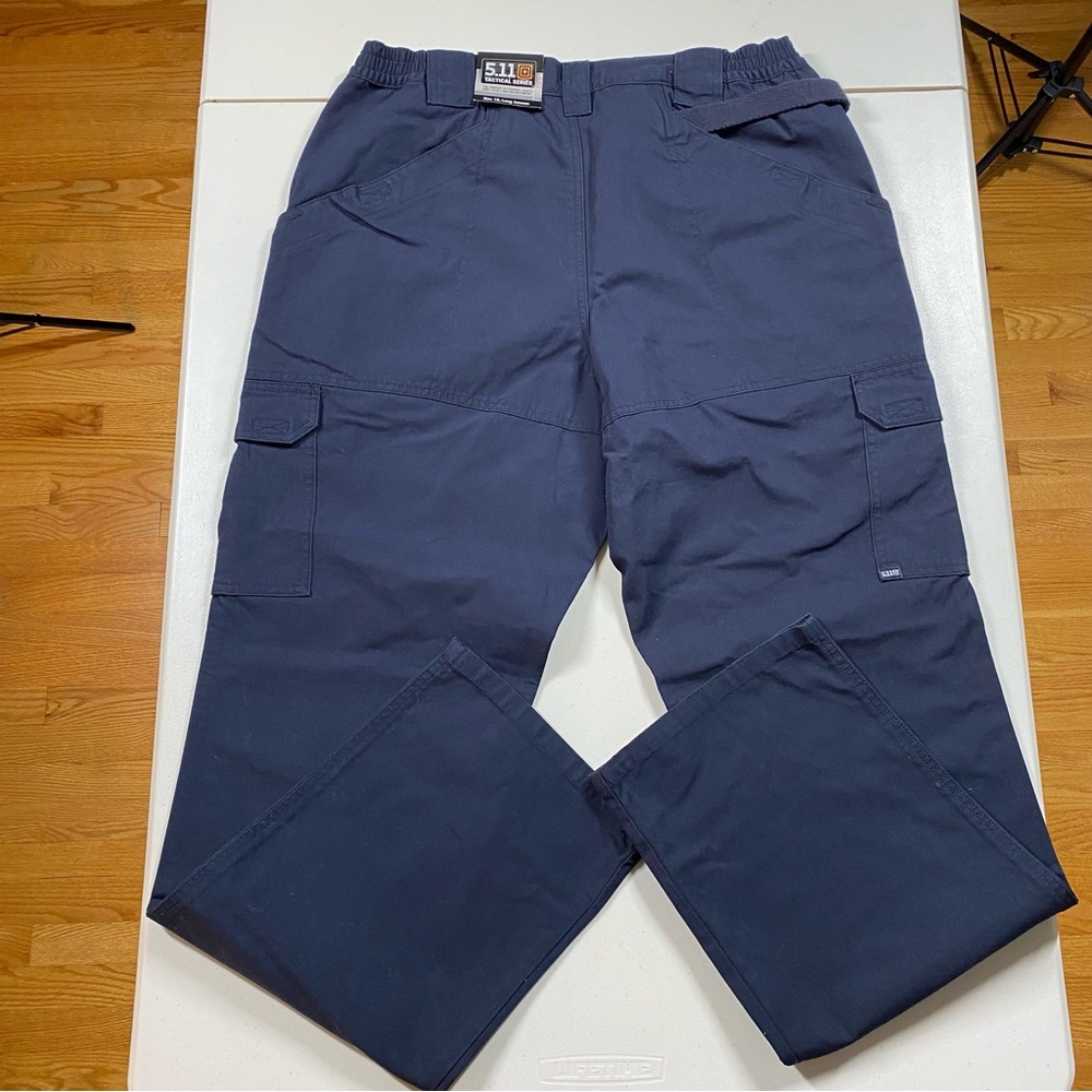 NWT 5.11 Tactical Series Women's 18 Long Navy Canvas Cargo Pants Reinforced Knee - Picture 2 of 13